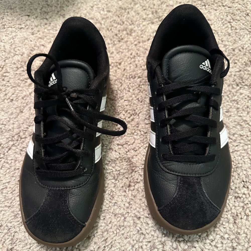 Adidas Black and White Athletic Shoes